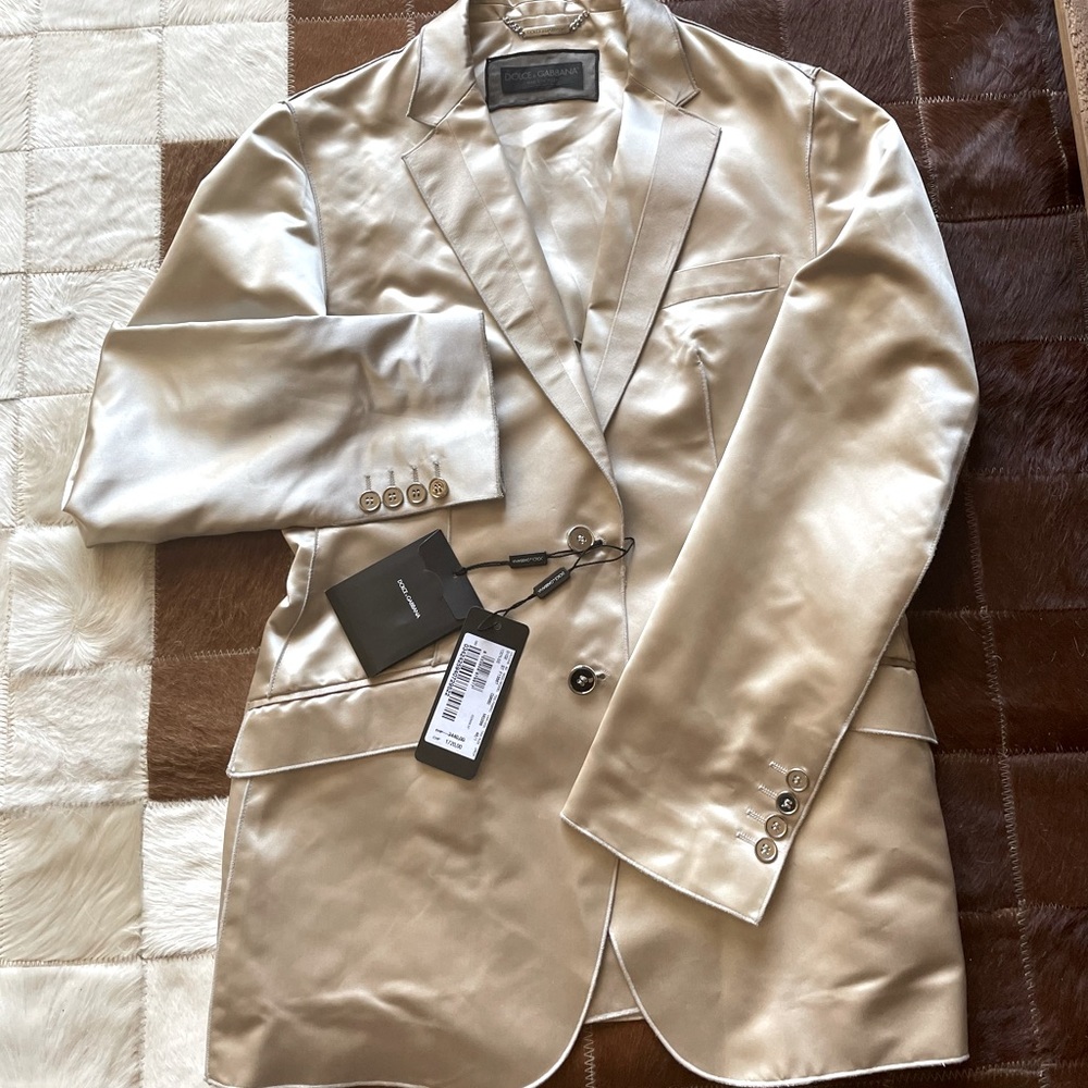 Theory Women's Satin Blazer Jacket in Champagne